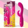 1 cakey g spot and rabbit vibe usb silicone fuchsia