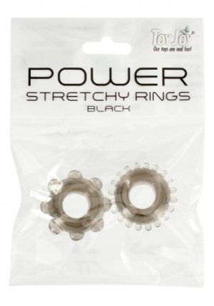 Power Stretchy Rings Black 2-pack