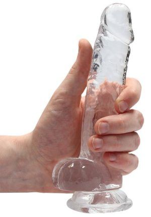 RealRock: Crystal Clear Realistic Dildo, 17 cm