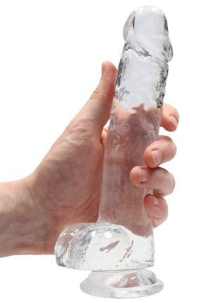 RealRock: Crystal Clear Realistic Dildo, 19 cm