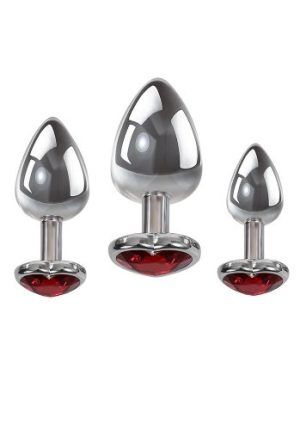 Three Heart Gem Anal Plug Set