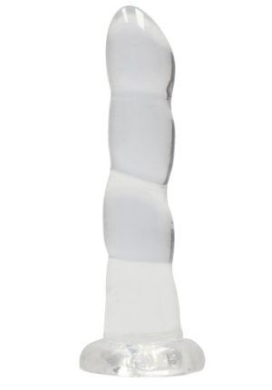 RealRock: Crystal Clear Non Realistic Dildo, 18 cm