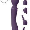 Vive: Nami, Pulse-Wave Wand Vibrator with Clitoral Sleeves, lila