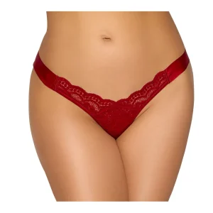 String Röd med Rosett bak S/M