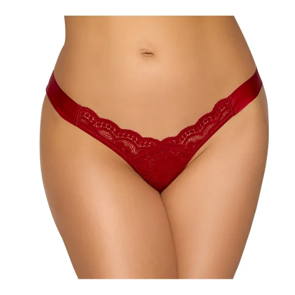 String Röd med Rosett bak S/M