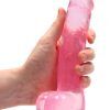 Real Rock Rosa Realistisk Transparent Dildo 19 cm