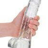 RealRock: Crystal Clear Realistic Dildo, 25.4 cm