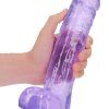 Crystal Clear dildo 25 cm, Purple
