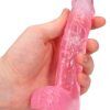 Real Rock Rosa Realistisk Transparent Dildo 15 cm