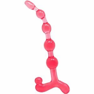 Bendy twist Analkulor, beads - Röd