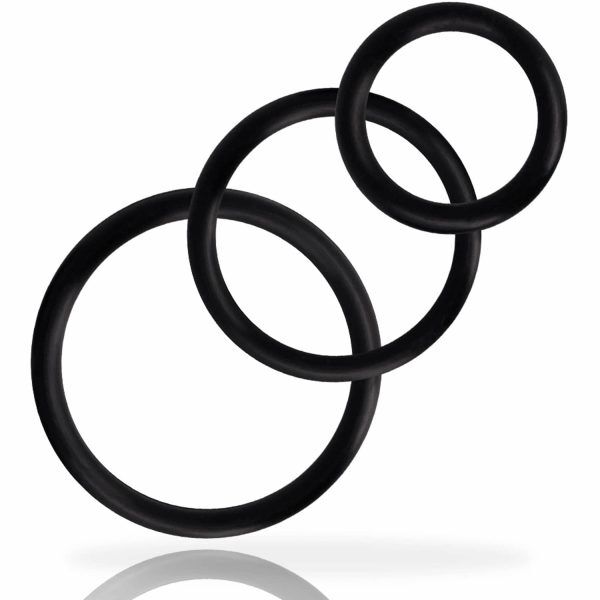 Penisringar 3 delar - Svart