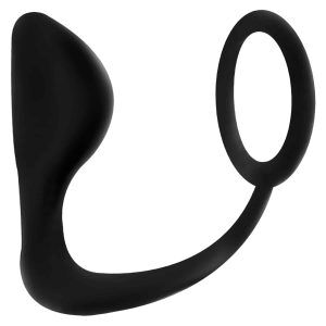 Anal plug med svart penisring