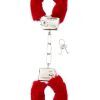 Shots Toys: Furry Handcuffs, röd