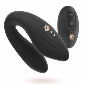 Kama Jet Couples Massager - Vibrator med fjärrkontroll för par - Svart