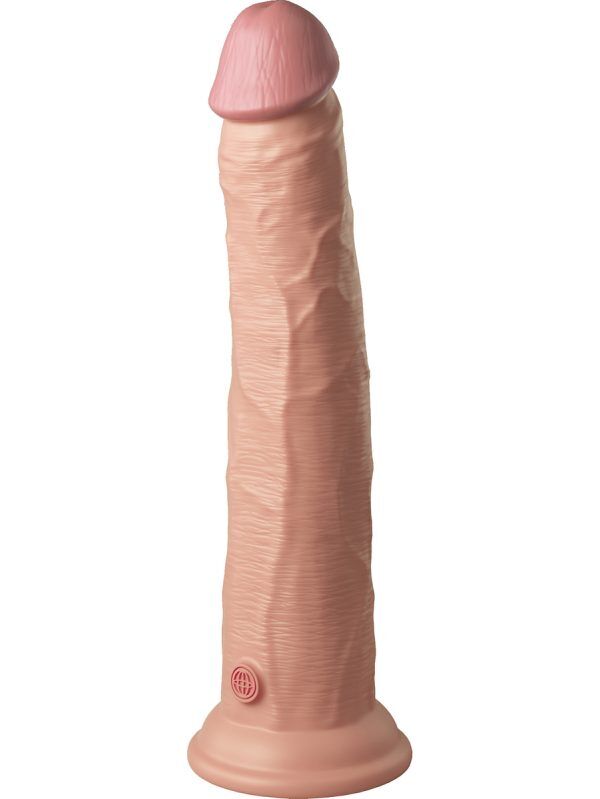 King Cock Elite: Dual Density Silicone Cock, 27 cm, ljus
