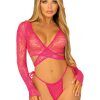 Leg Avenue: Wrap-Around Crop Top & Panty, One Size