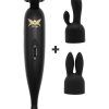 Pixey: Turbo Wand Vibrator with 2 Attachments