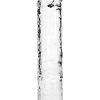 RealRock: Crystal Clear Straight Realistic Dildo, 20 cm, transparent