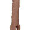 RealRock Skin: Penis Extender with Rings, 21 cm, brun
