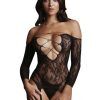 Le Désir: Bodystocking Deep V Neck-Line, One Size