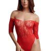 Le Désir: Crotchless Rhinestone Teddy, One Size