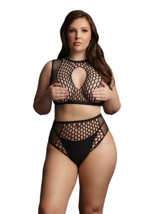 Le Désir Duo Net Key-Hole Bra Set Queen Size