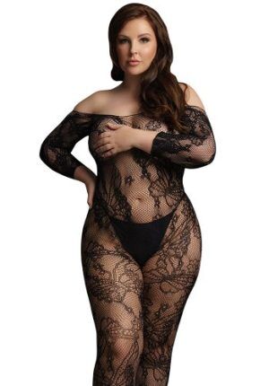 Bodystocking Long-Sleeve And Lace - Queen Size