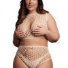 Two Piece Set Fishnet And Fence Net, beige - Queen Size