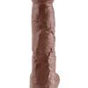 KING COCK 10 INCH W/ BALLS BROWN