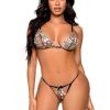 Floral Sheer Bra & G-string-L