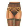 Lurex Elastic Garter Belt Gold