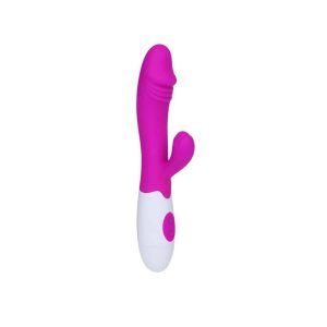 Pretty Love Flirtation - Snappy Tystlåten Vibrator med 30 olika vibrationsrytmer - Lila/vit