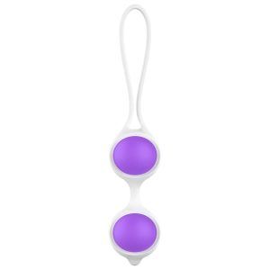 Womanvibe - Geishakula Keisy II Knipkula i Premium Silikon - Vit/Lila
