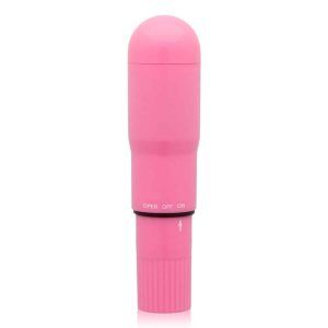 Glossy Pocket Vibrator - Tystlåten Minivibrator - Mörkrosa