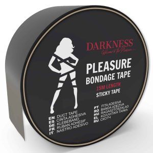 Häftande Bondagetejp, 15m  - Svart