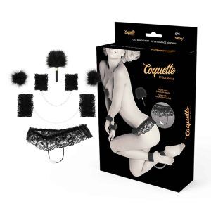 Deluxe Lace Bondage set - Svart