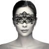 Fine Lace Mask - Ögonmask i vacker fjärilspets - Svart