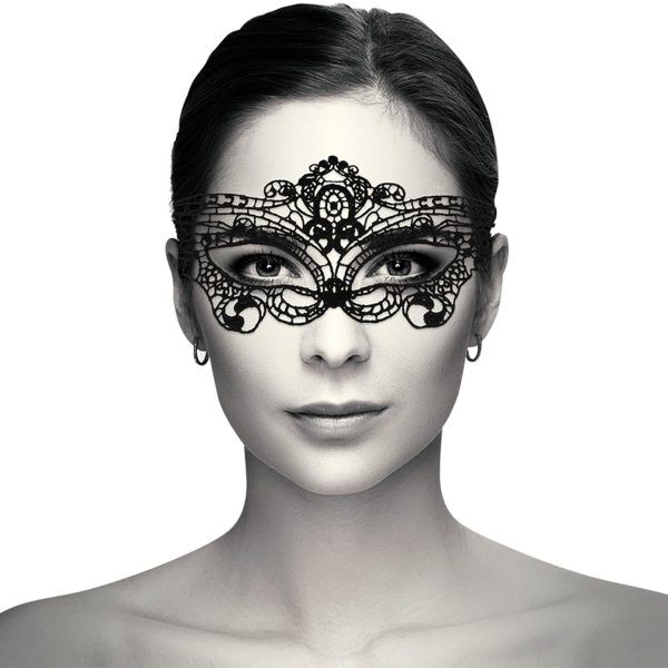 Fine Lace Mask - Ögonmask i vacker fjärilspets - Svart