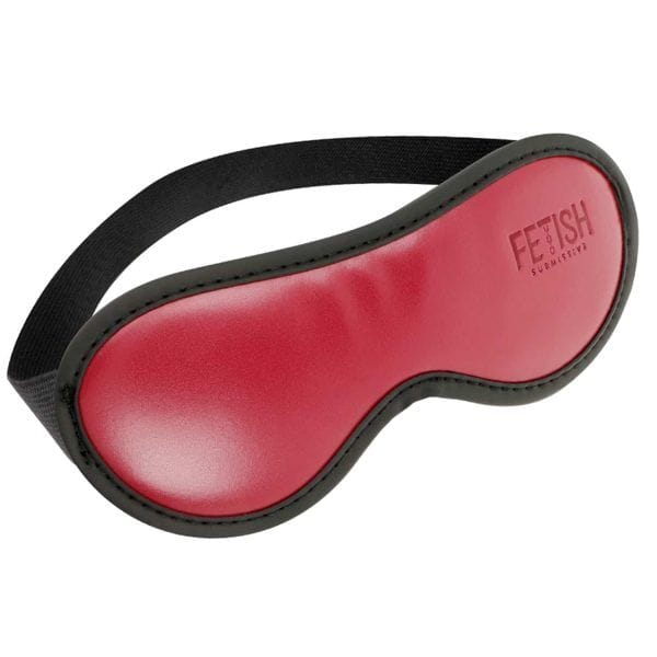 Blind Mask - Ögonbindel i veganskt läder med neopren foder - Röd