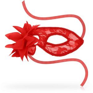 Lace & Flower Mask - Ögonmask - Röd