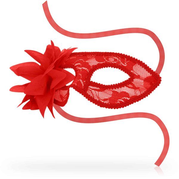 Lace & Flower Mask - Ögonmask - Röd
