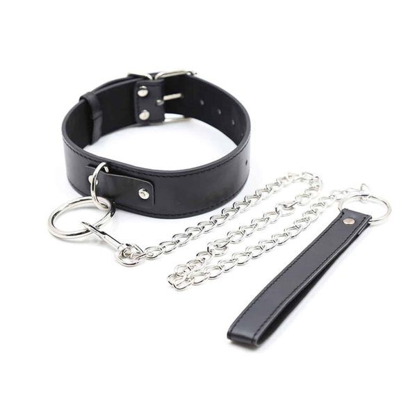 Öhmama! Fetish Submission Halsband med Koppel - Svart
