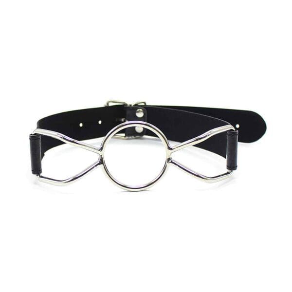 Spider Mouth Gag - Svart Munkavel med metallring - Small