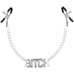 Bröstklämmor med kedja, Nipple Clamps - Bitch
