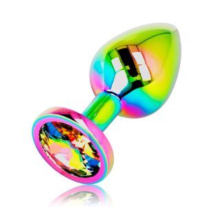 Öhmama! Analplugg med Iriserande cirklar & Kristalldiamant - Small
