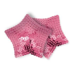 Stjärnformade Nipple Covers med Paljetter - Rosa