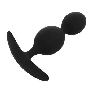 Black&Silver - Orson Analplugg i silikon med 2 vågor - 9,5 cm