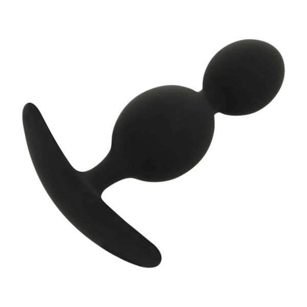 Black&Silver - Orson Analplugg i silikon med 2 vågor - 9,5 cm