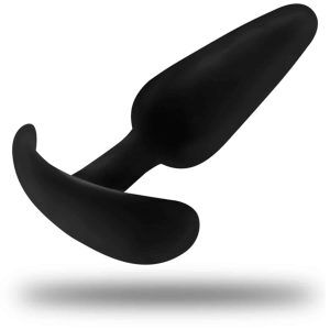 Black&Silver - Hansel Analplugg i silikon med handtag - Svart 8,2 cm
