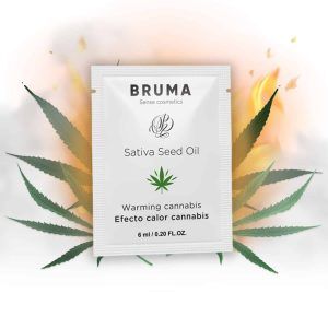 Bruma Glidmedel Intimgel - Sativa Fröolja med Värmeeffekt 6 ml Reseförpackning